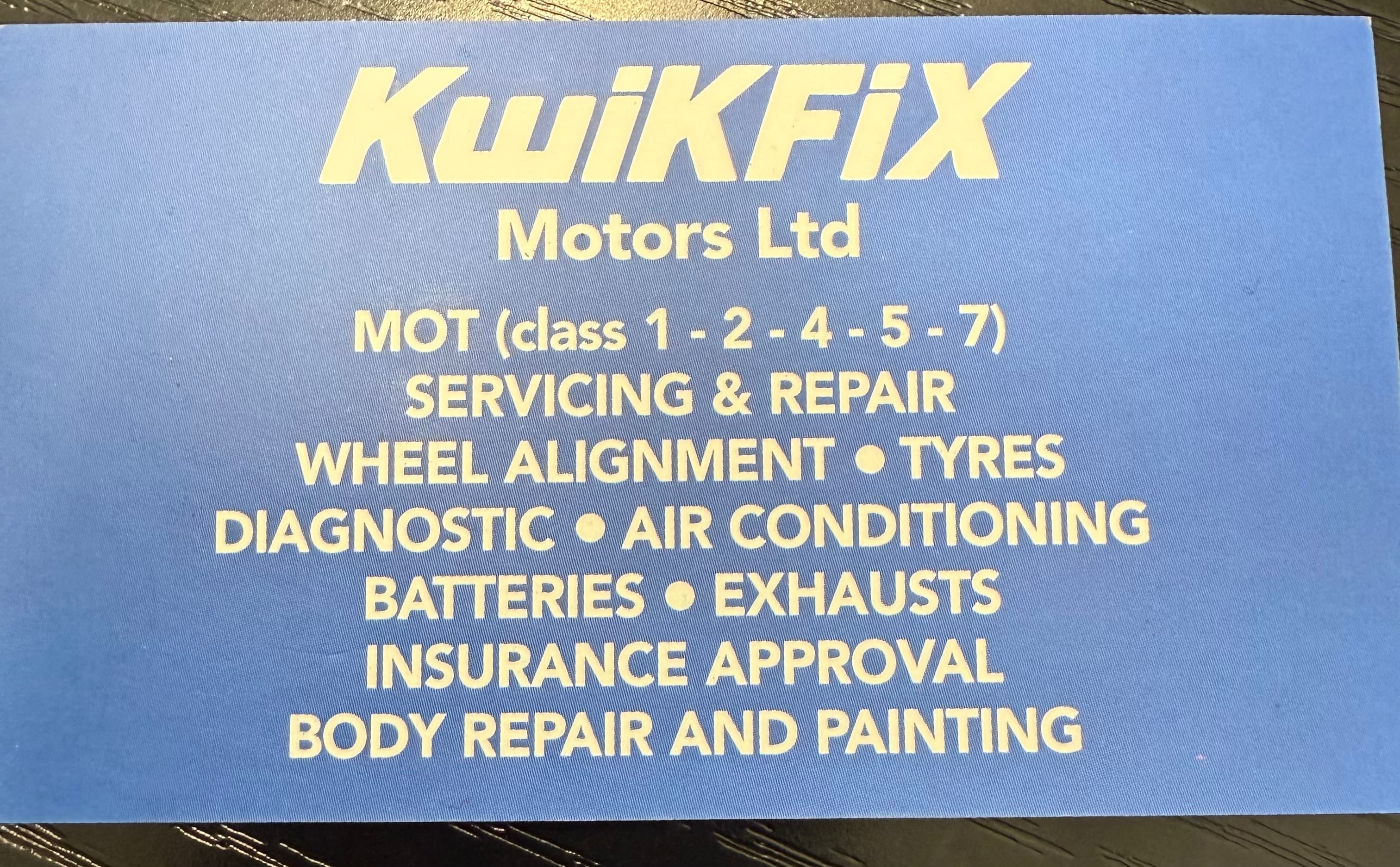 KWIKFIX MOTORS LTD